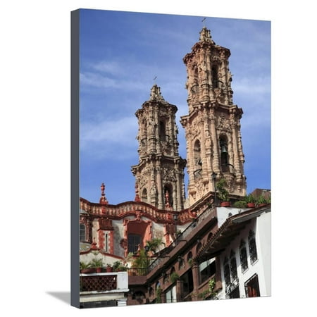Colonial Silver Santa Prisca Church, Taxco, Colonial Town Well Known For Its Silver Markets, Guerrero State, Mexico Stretched Canvas Print Wall Art By Wendy Connett ()