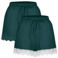 thumbnail image 1 of Timegard 2pc Shorts for Women Plus Size Elastic Waisted Drawstring Lace Ruffle Summer Casual Loose Shorts, 1 of 6