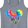 thumbnail image 3 of Mickey & Friends - Tie Dye Zebra Fill - Women's Racerback Tank Top, 3 of 5