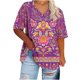 thumbnail image 1 of Camisetas Casuales de las Mujeres de Manga Corta de Cuello en V Oversized Camiseta Deportiva de Verano, Top Impreso Casual, 1 of 4