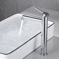 thumbnail image 5 of UMANYI Tall Bathroom Vessel Sink Faucets in Chrome with Lines Single Hole Single Handle Stainless Steel Vanity Vessel Faucet for Sink 1 Hole, 5 of 6