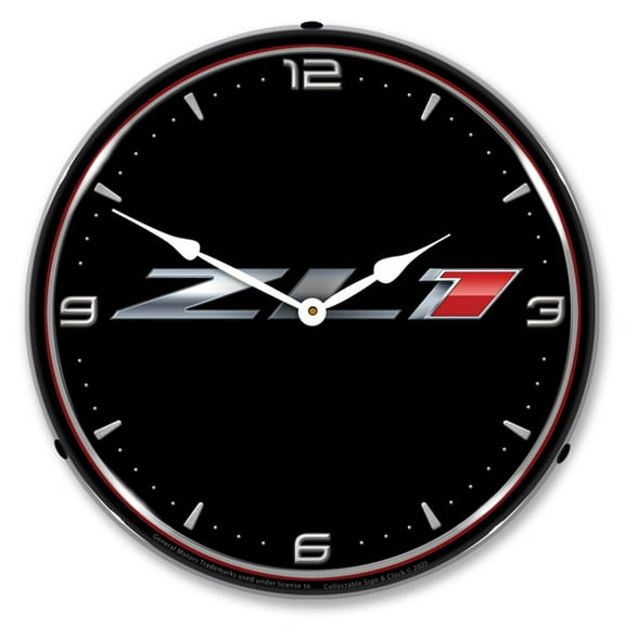 Collectable Sign and Clock Chevrolet ZL-1 LED Lighted Premium Wall Clock