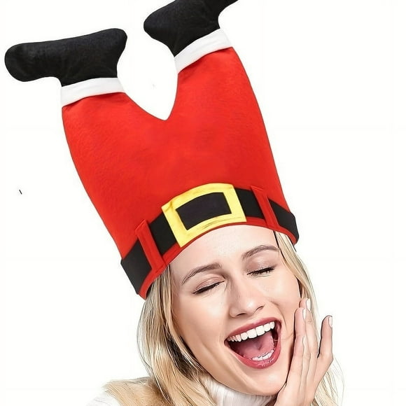 1pc Hat Creative Funny Party Santa Hat - Polyester Novelty Holiday Party Hat, Lightweight Woven, Open Closure, Christmas ThemeKnitted Santa Hat Christmas Hat Knit Winter Warm Beanie Xmas Hat for New