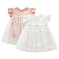 thumbnail image 2 of MXIEZI 0-3 Years Girls Floral Short Sleeve Princess Dresses Casual Romper Tulle Tutu Dress Newborn Baby Jumpsuit Dress, 2 of 9