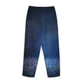 thumbnail image 5 of Bingfone Pajamas For Women,Retro Blue Glitter Pajama Pants With Pockets-Medium, 5 of 9