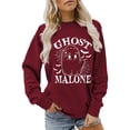 thumbnail image 1 of WEAIXIMIUNG Sweatshirts Courts pour Femmes Manches Courtes Automne Hiver Décontracté Confortable Lettre Col Rond Mode Manches Longues, 1 of 3