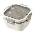 thumbnail image 5 of All-in-One Salad Container - Large Salad Bowl, Bento Box Tray, Leak-Proof Sauce Container, Airtight Lid, & Fork Bento Box Adult Lunch Box for Women, BPA-Free, 5 of 7