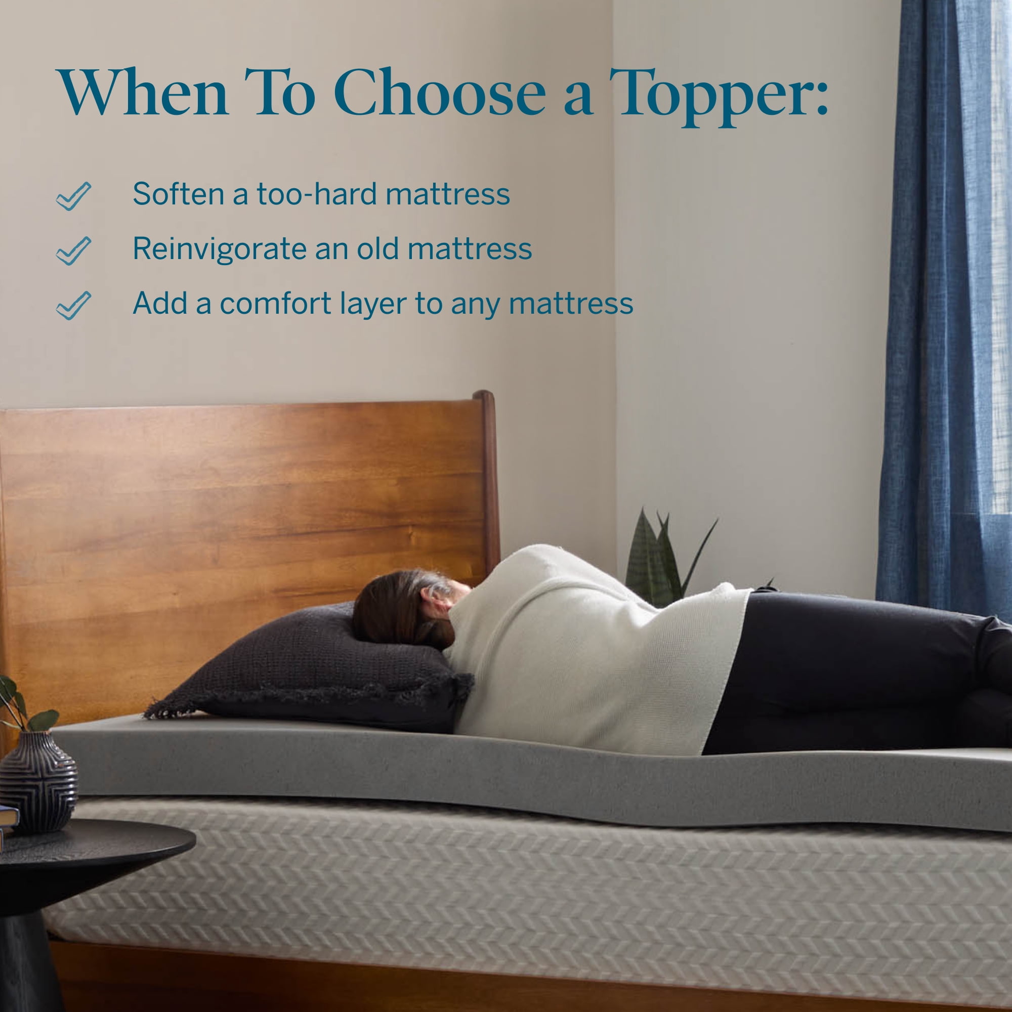 Lucid Charcoal and Gel Covered Memory Foam Mattress Topper, 4 inch, King