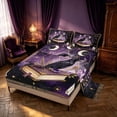 thumbnail image 2 of Homewish Magical Book Astrology Bed Sheets, Halloween Crow Full Size Sheets, 4pcs, 1 Flat Sheet, 1 Fitted Sheet and 2 Pillowcases, 2 of 6