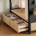 thumbnail image 5 of Leumius Twin XL size Loft Bed with Wardrobe,Metal Loft Bed Frame with Storage Shelves and Pegboard,, 5 of 13