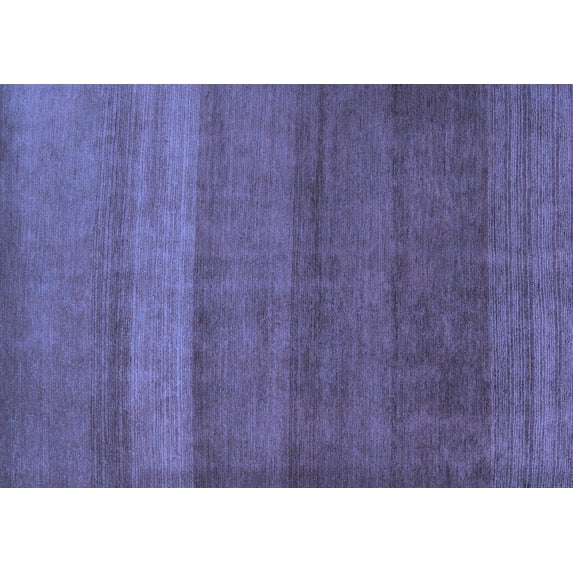 Ahgly Company Indoor Rectangle Abstract Blue Modern Area Rugs, 7' x 9'