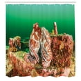 thumbnail image 3 of Ambesonne Under the Sea Shower Curtain, Octopus in Water, 69"Wx84"L, Green Brown Red, 3 of 5