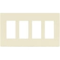 thumbnail image 1 of ENERLITES Reve Collection Luxury Quadruple Decorator Switch Cover, Screwless Wall Plate, Matte Finish, Mid-Size 4-Gang, Polycarbonate Thermoplastic, UL Listed, RSI8834M-LA, Light Almond, 1 of 1