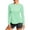 Mint Green, variant on VBVC Women's UPF 50 Sun Protection Long Sleeve Shirt,Ladies' Curved Hem UV Protection Tee,Quick Dry Athletic Running Hiking Top For Women,Beige,S-3XL