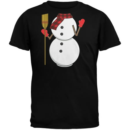 Costume Black Adult T-shirt - Snowman Body Costume Black Adult T-Shirt