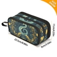 thumbnail image 4 of FORMRS Pencil Case with 3 Compartments Zipper Pouch, Elementary School Level and up, Green Celestial Serpent, 4 of 8