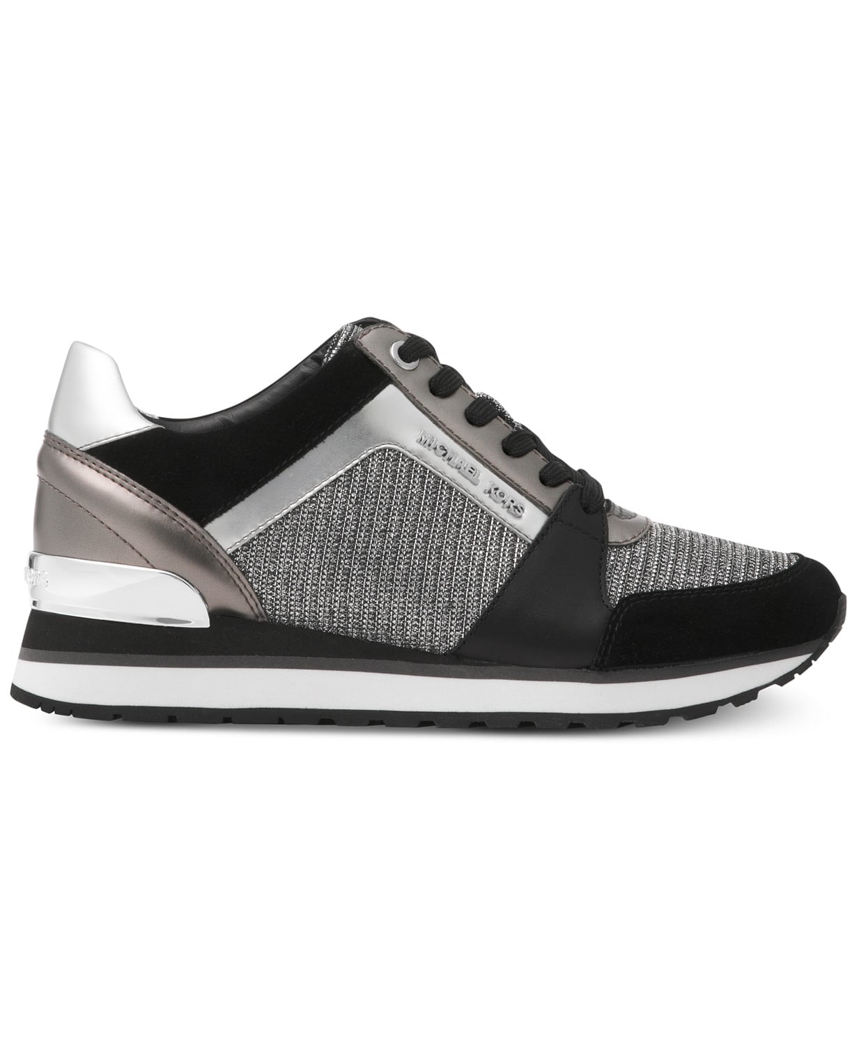 michael kors black and silver trainers