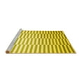 thumbnail image 2 of Ahgly Company Machine Washable Indoor Square Abstract Yellow Contemporary Area Rugs, 6' Square, 2 of 4