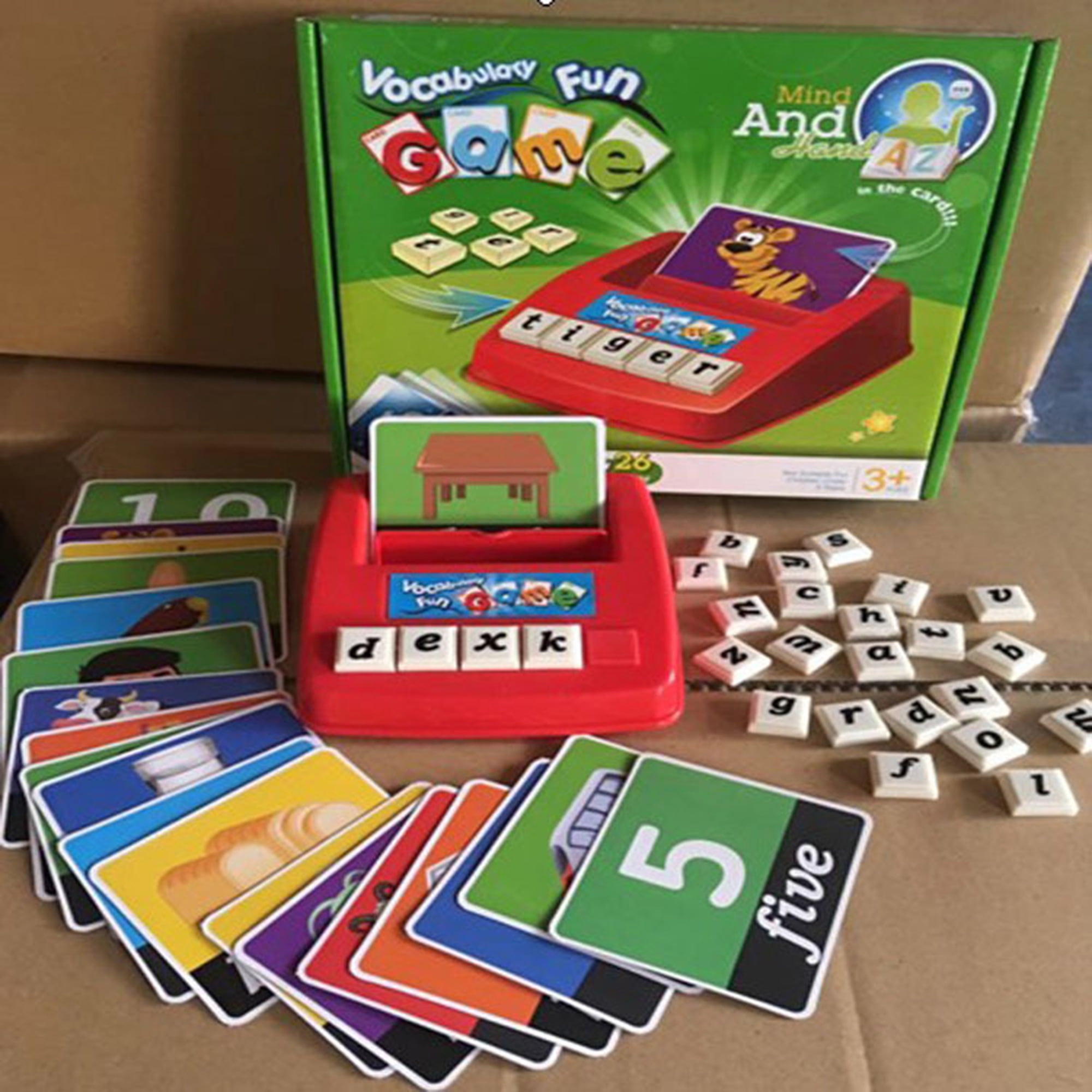 Children English Spelling Alphabet Letter Game Cards Educational Toy Early Learn 
