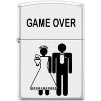 Zippo Lighter-Game Over White Matte Windproof Lighter #Z5439