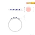 thumbnail image 6 of ANGARA Natural Half Eternity 7 Stone Tanzanite and Diamond Wedding Ring in 14K White Gold for Women (Size-2mm) | December Birthstone, Anniversary, Jewelry Gift for Women | Natural Tanzanite Ring, 6 of 10
