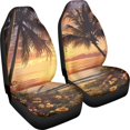 thumbnail image 3 of POLERO Palm Sunset Beach Design Front Seat Cover for Men, 2 Pack Vehicle Seat Covers Elastic Nonslip Car Seat Covers, 3 of 13