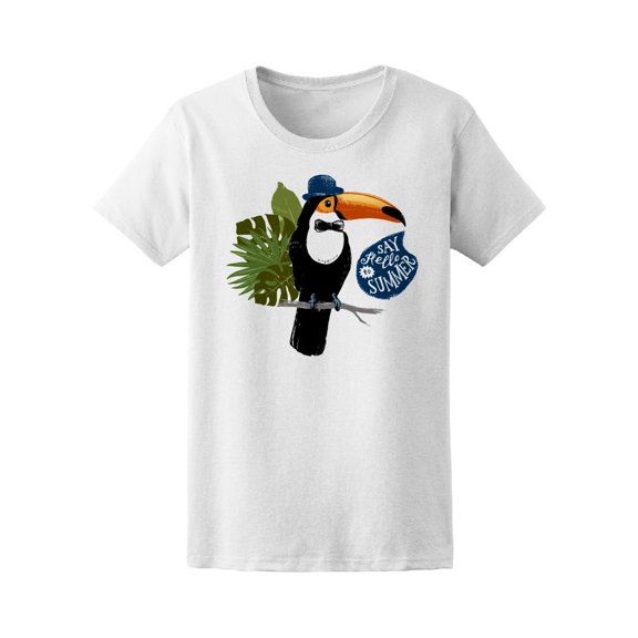 Toucan Hipster Say Hello Summer Tee Women's -Image by Shutterstock
