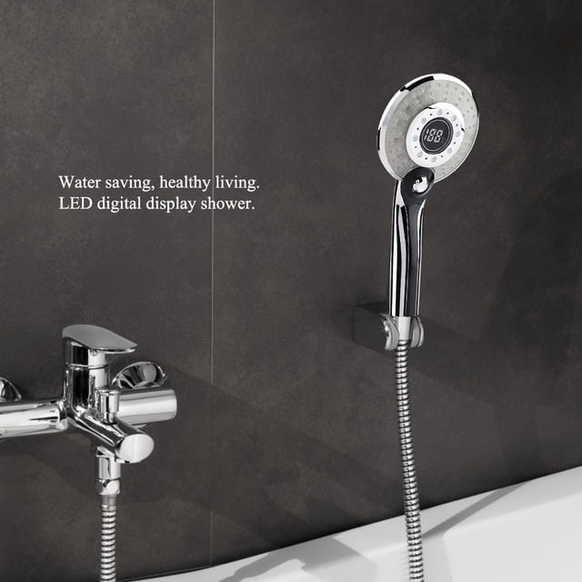 Hand Held Shower Head, LED Handheld Shower Head, 3 Spraying Mode Digital Display Handheld Shower Head with 3 Color Temperature