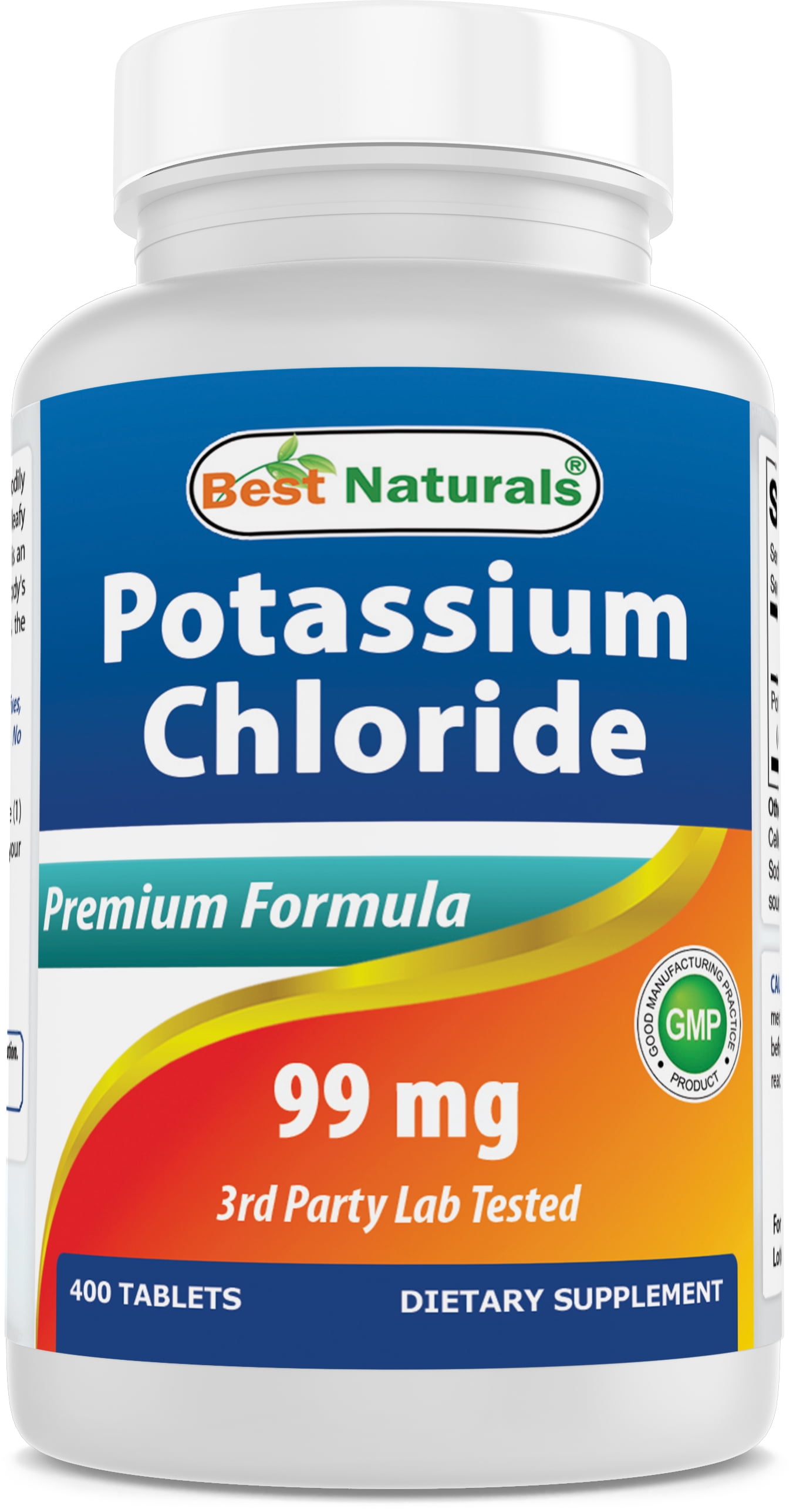 Best Naturals Potassium Chloride Supplement 99 mg 400 Tablets