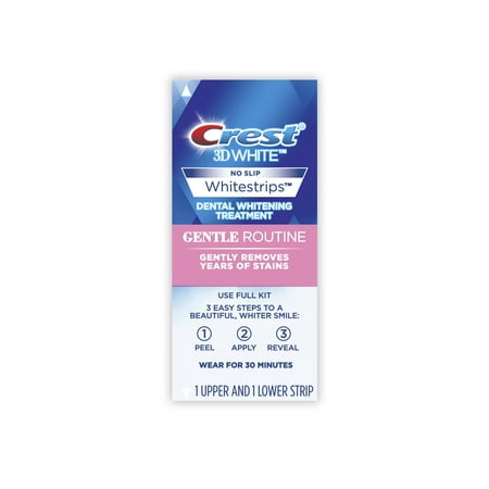 Crest 3d White Whitestrips Gentle Routine Teeth Whitening Kit 14 Treatments Best Crest Whitening Strips