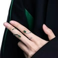 thumbnail image 2 of Womens Adjustable Snake Ring Green Alloy Fashion Jewelry Electroplated Serpent Design Perfect for Everyday or for, 2 of 3