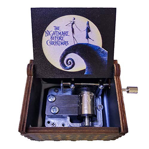 Officygnet Halloween Music Box The Nightmare Before Christmas Hand Crank Wooden Music Box Gifts for Kids/Girlfriend/Women/Daughter Plays This is Halloween Melody