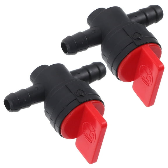 Soimiss 2Pcs Black Plastic Fuel Shut Off Valve Petcock for Boat and Garden Engine Control