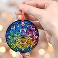 thumbnail image 4 of Snowflake Ornament, Colorful Christmas Ornament, Winter Holiday Decor, Round Ornament, Artistic Ornament, Christmas gift idea, Keepsake, Holiday Keepsake, Xmas Tree Hanging Decorat, 4 of 5
