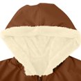 thumbnail image 5 of IVEYRTF Winter Girls Faux Fleece Hooded Coat Long Sleeve Top Outerwear Warm Jacket for Big Kids Youth Toddler Childrens Wear Soft Lined Breathable Thick Comfortable(Khaki,11 Years), 5 of 9