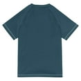 thumbnail image 6 of FORMRS Boys Rash Guard Short Sleeves Swim Shirt Quick Dry UPF 50+ Sun Protection, Sizes 3-12T, Oranges Pattern, 6 of 6