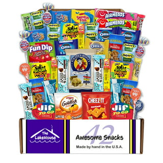 Care Package (150) Variety Snacks Gift Box Bulk Snacks - College
