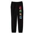 thumbnail image 2 of Bioworld Harry Potter Hogwarts Houses Letters Youth Black Graphic Sweatpants-XL, 2 of 4