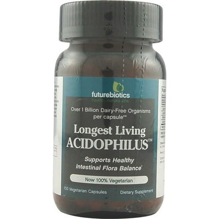 - Futurebiotics Probiotics Longest Living Acidophilus 1 billion CFUs - 100 Vegetarian Capsules