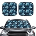 thumbnail image 2 of Xecao Ink Rose for Foldable Car Sun Shades (2-Pack) offer sun protection with an easy-fold design for convenient windshield shading., 2 of 7