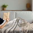 thumbnail image 3 of Paris Soft Flannel Fleece Blanket, Parisian Woman Sleeping with the View of Eiffiel Tower from Window Romance Skecthy Modern, Cozy Plush for Indoor and Outdoor Use, 50" x 70", Cream, by Ambesonne, 3 of 5