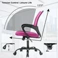 thumbnail image 6 of BestOffice Ergonomic Office Chair, Lumbar Support, Adjustable Height with Armrests for Adults(Pink), 6 of 7