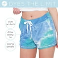 thumbnail image 4 of Hello Mello Dyes The Limit Lounge Top and Shorts, 2-Piece Pajama Set, Aqua Small/Medium (Women's), 4 of 7