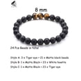 thumbnail image 3 of PULLIMORE 8mm Tiger Eye Stone Bracelets for Men Women Elastic Gemstones Healing Energy Yoga Bracelet Bangle, 3 of 8