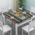 thumbnail image 3 of Colorful Football Field and Balls Pattern Square Fitted Tablecloth with Elastic Edge,Square Table Cover,Washable Elastic Table Cover for Home Kitchen Party Decor 34"x34", 3 of 6