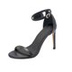 thumbnail image 2 of Zapatos de mujer Moda Color sólido Minimalistic Glitter Flock Thin Band Sexy Temperament Sandalias de tacón alto Wmkox8yii hfjk2082, 2 of 5