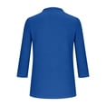 thumbnail image 3 of Cilsoka Womens 3/4 Sleeve Tops Dressy Casual V Neck Work Blouses Loose Fit Business Button Down Shirts, 3 of 4