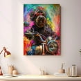 thumbnail image 4 of Black Russian Terrier Dog Poster Riding A Motorcycle - Black Russian Terrier Dog Canvas Wall Art For Bedroom Decor - Office Wall Art - Cute Things, 4 of 6