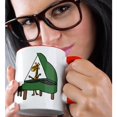 thumbnail image 2 of 3drose, Cute Funny Giraffe Playing Piano Cartoon, 11oz Two-tone Red Mug, 2 of 6