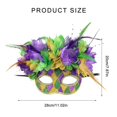 thumbnail image 3 of Mardi Gras Mask Masquerade Mask Half Face Mask Halloween Party Mask Carnivals Mask Evening Proms Mask Section 4, 3 of 4
